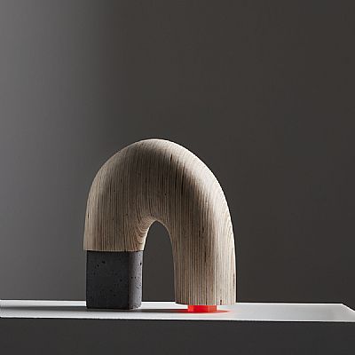 Kobling nr.6  Kryssfiner,betong,acryl.  Foto ystein Klakegg